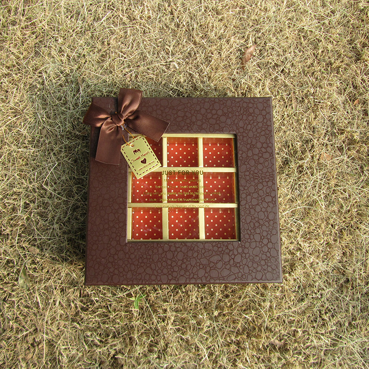 Beautiful UV light grain 25 cases of chocolate box open window bronzing ferrero box