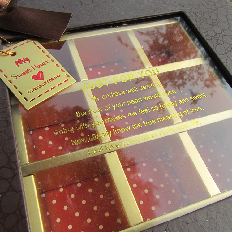 Beautiful UV light grain 25 cases of chocolate box open window bronzing ferrero box