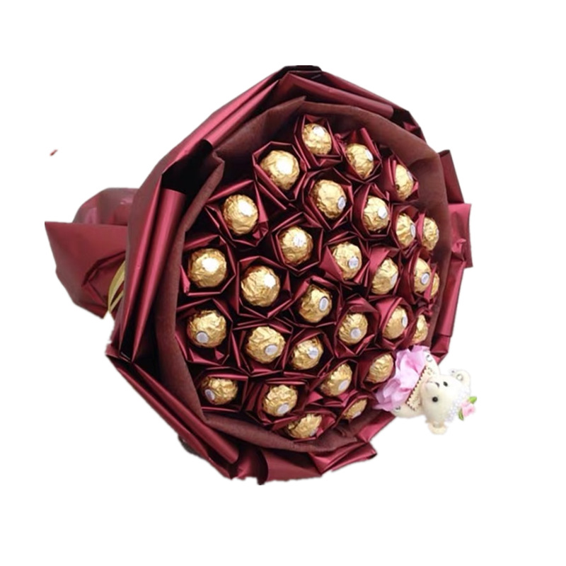 100 Ferrero Chocolate Cup Bouquet DIY Packaging Materials Plastic Bowl Shell Candy Fresh Floral Materials Wholesale