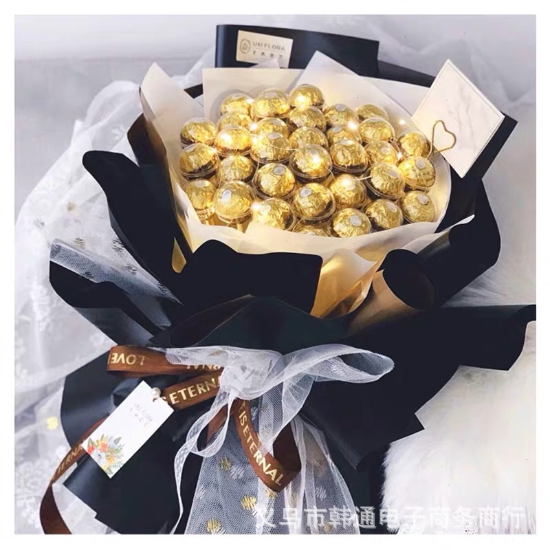 100 Ferrero Chocolate Cup Bouquet DIY Packaging Materials Plastic Bowl Shell Candy Fresh Floral Materials Wholesale