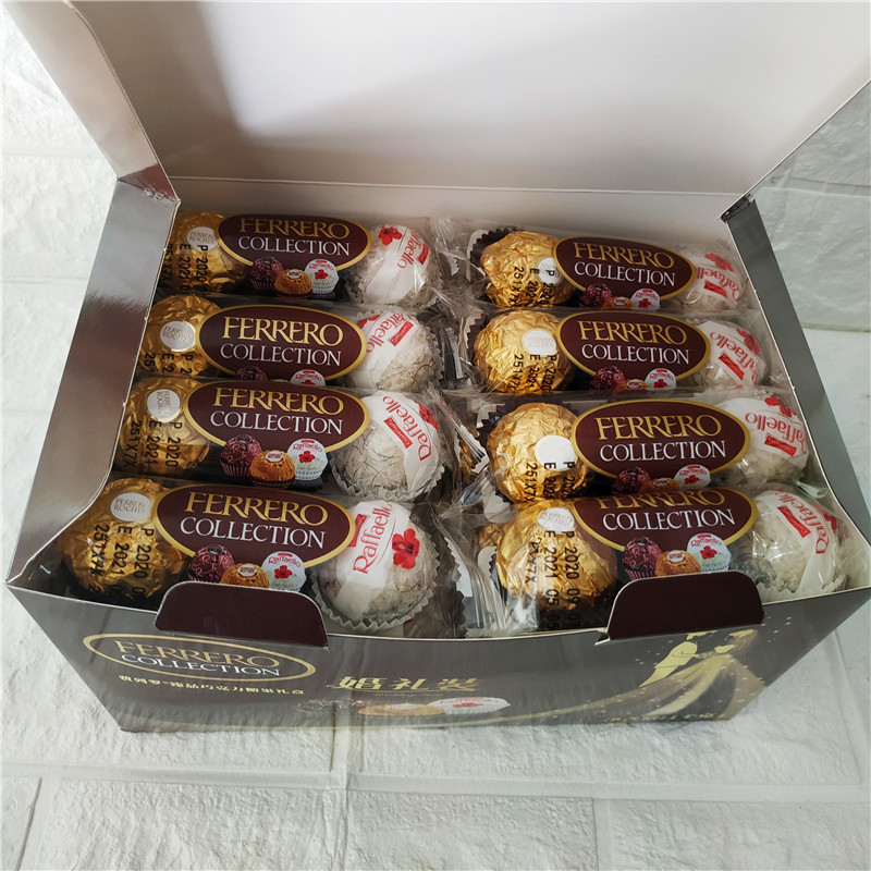 Ferrero Golden Ball Filbert Chocolate T96 Tablets Wedding Clothes Gift Box Ferrero Jinsha T2 Wedding Candy Wholesale