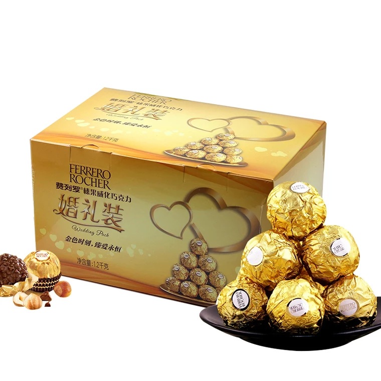 Ferrero Golden Ball Filbert Chocolate T96 Tablets Wedding Clothes Gift Box Ferrero Jinsha T2 Wedding Candy Wholesale