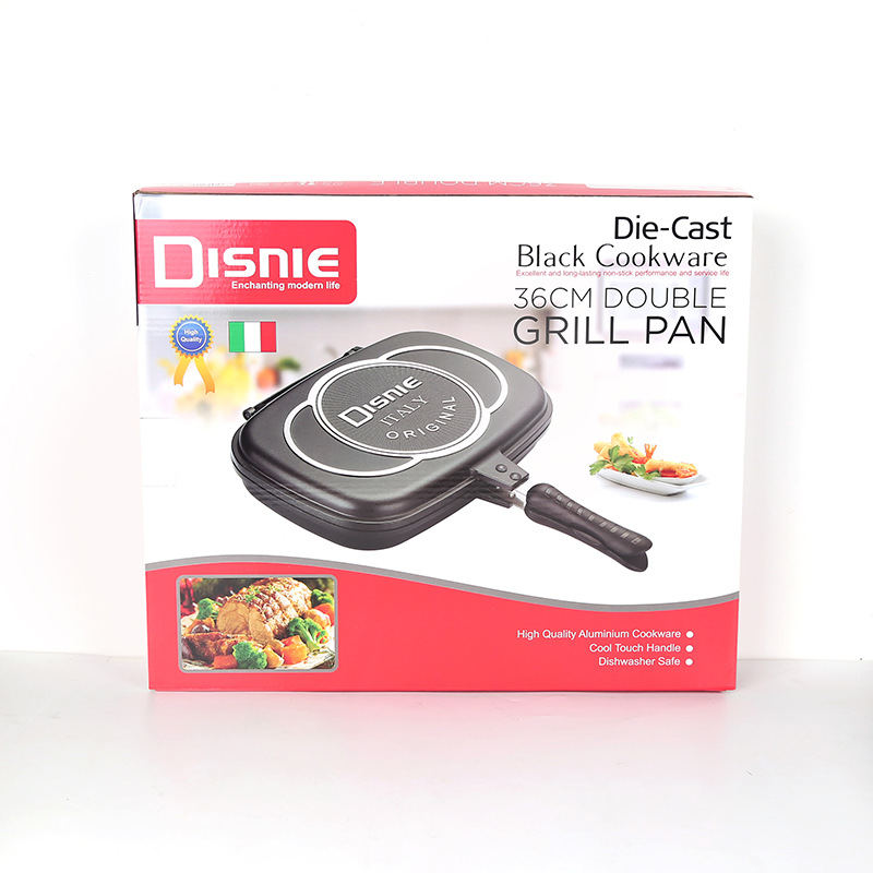 Foreign Trade Double-Sided Ovenware Non-Stick Double Grill Sided Korean Square Steak Fry Pan 36cm Baking Tray Foreign Trade Double-Sided Ovenware Non-Stick Double Grill Sided Korean Square Steak Fry Pan 36cm Baking Tray