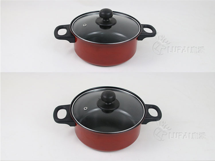 Colorful Best Luck Year by Year Three-Piece Non-Smoking Non-Stick Pan Cooking Set Pot Soup Pot Fry Pan Milk Pot Pan Gift