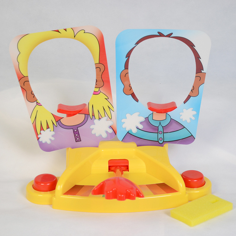 Douyin Game Cream Slap Face Smacking Gadget for Party Trick Toy Face-Pat Toy Racket Machine Double Face Interactive Game
