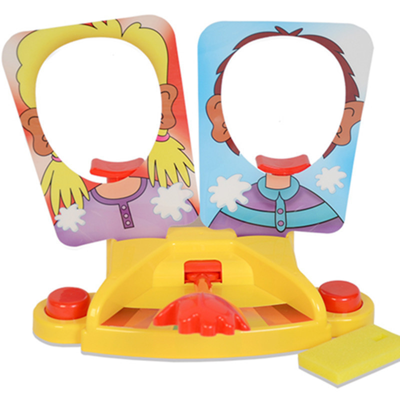 Douyin Game Cream Slap Face Smacking Gadget for Party Trick Toy Face-Pat Toy Racket Machine Double Face Interactive Game