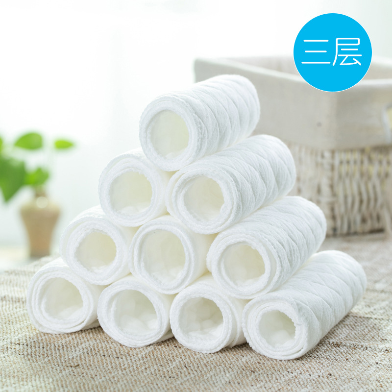 Baby Products Three-Layer Six-Layer White Ecological Cotton Diapers Pure Cotton Diapers Recycle Non-Fluorescent Super
