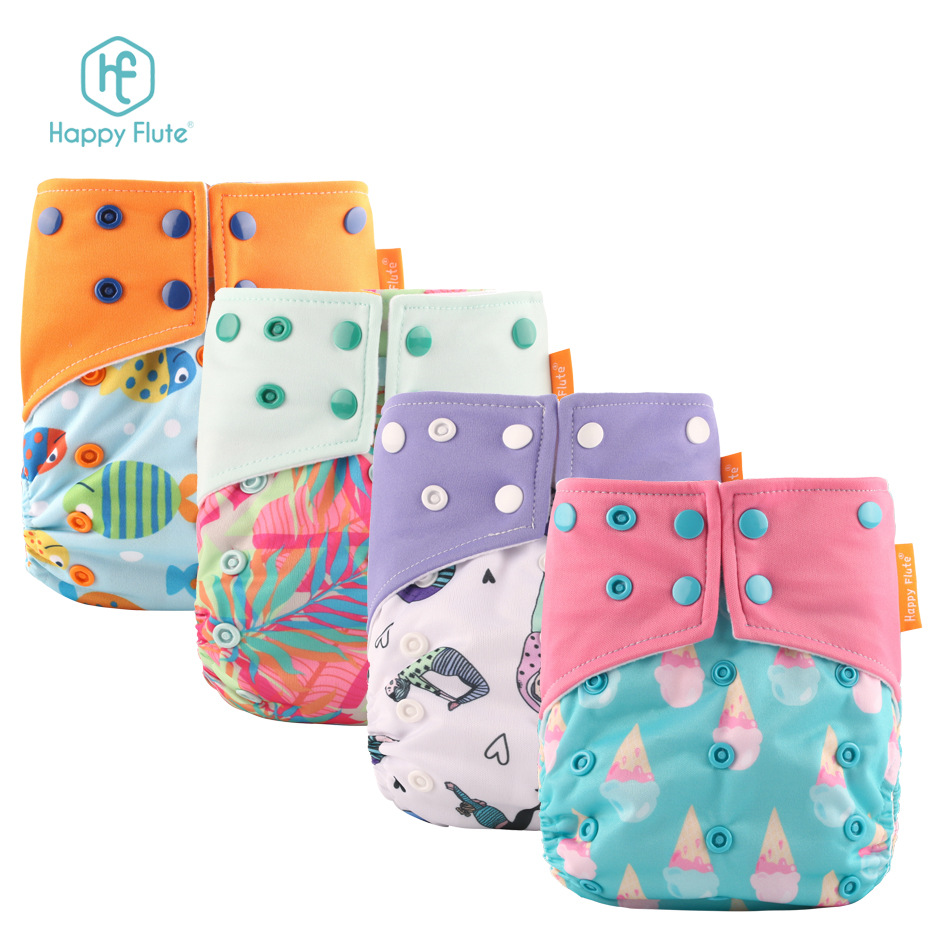 Happyflute baby cloth diapers waterproof and sliding sideways can wash diapers pants baby cloth urine bag