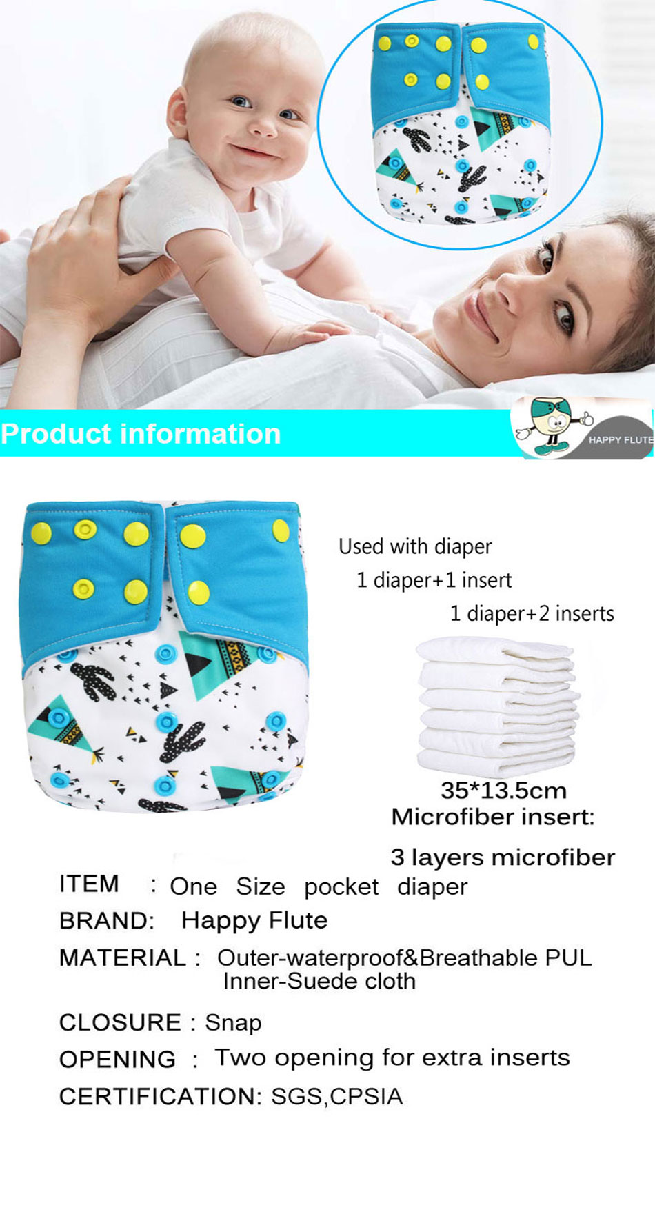 Digital positioning diapers can be used to adjust the size of baby diapers.