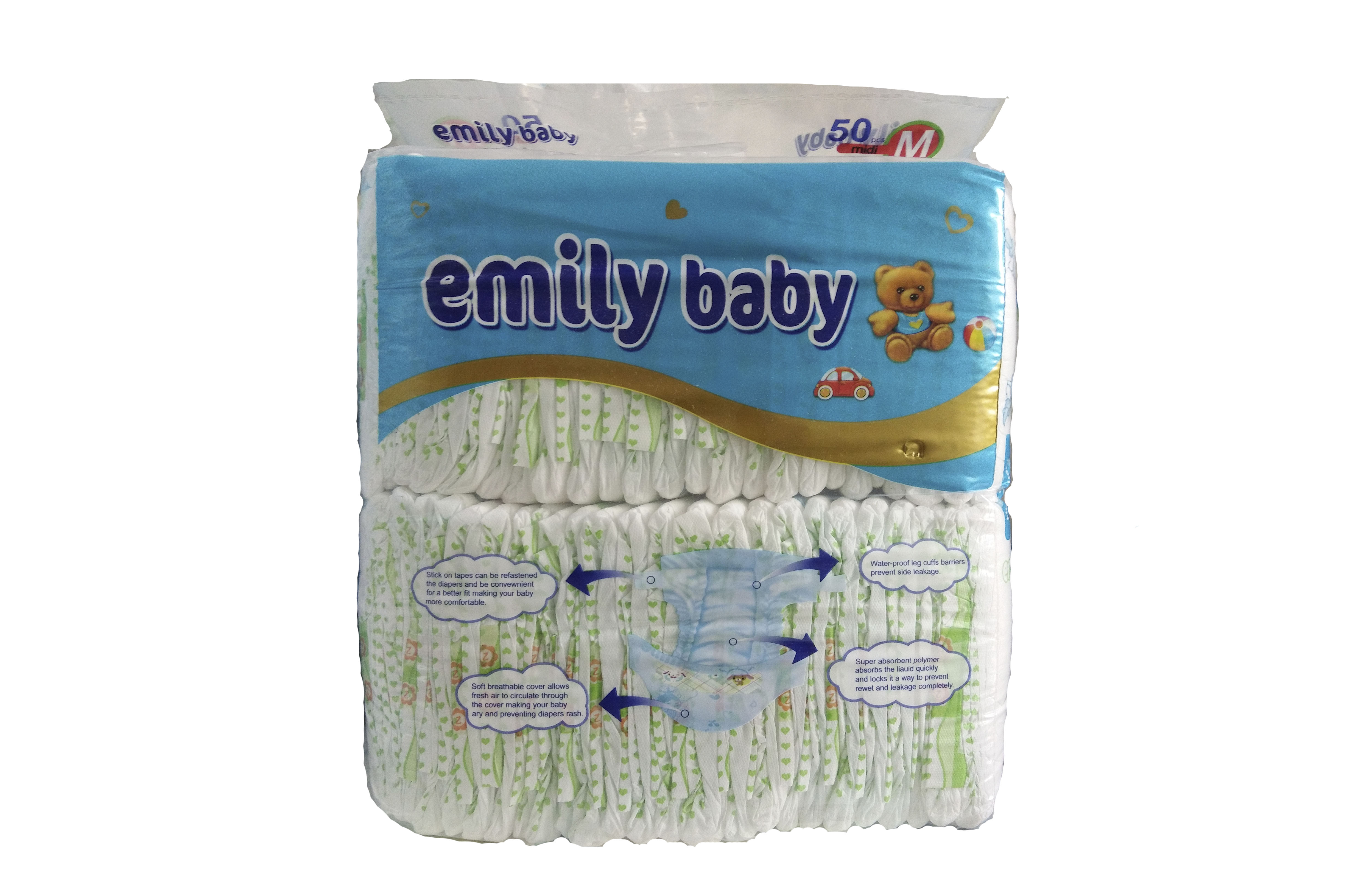Ultra thin breathable diapers