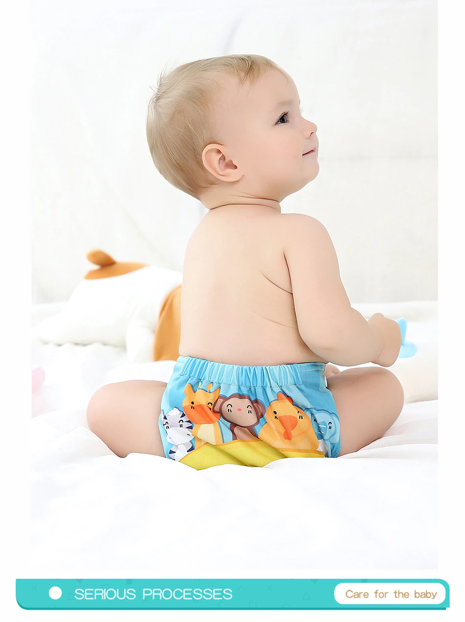 Happy flute  4pcsper set Washable Cloth Diaper Cover Adjustable Nappy Reusable Cloth Diapers 