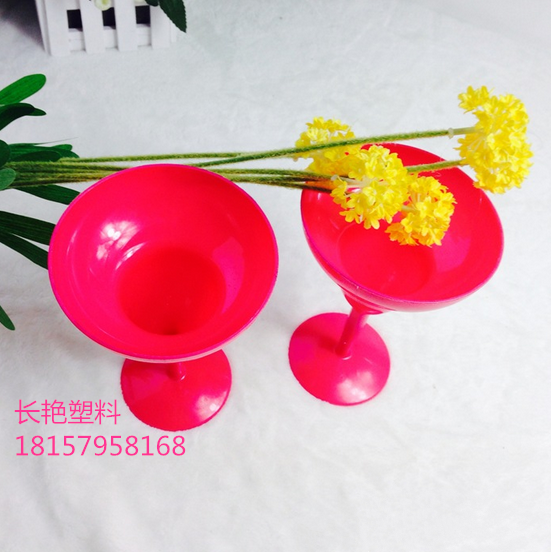 Plastic Champagne Cup red wine goblet juice color plastic 514-8