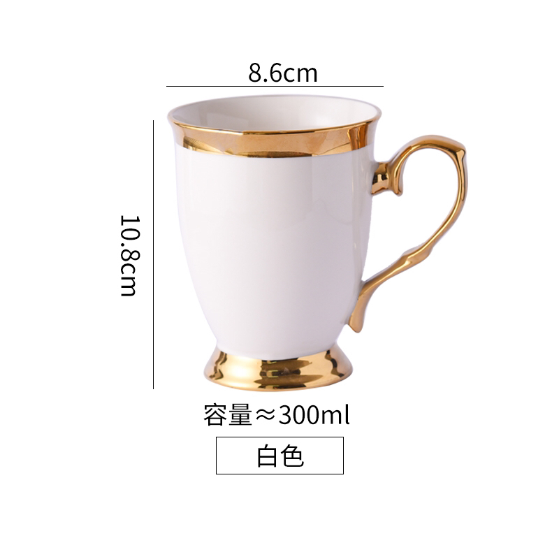Creative Gold Plated European Goblet Ceramic Cup Personality Mug Creative Gold Plated European Goblet Ceramic Cup Personality Mug