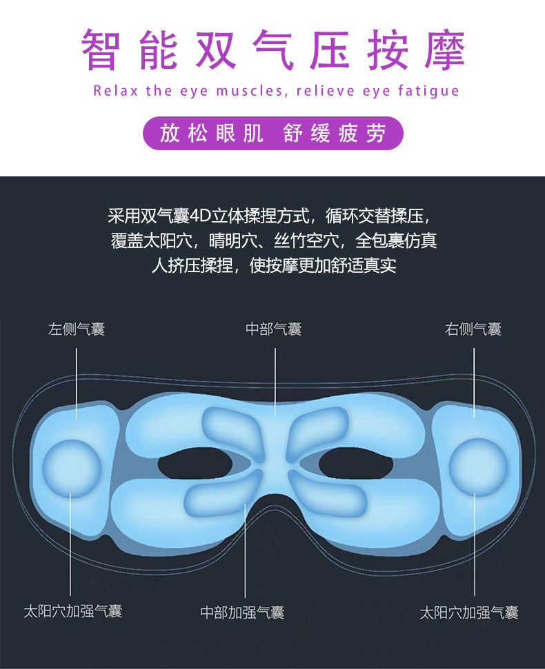 Massager Student Hot Compress Axial Rod Charging Eye Care Machine Nursing Electric Eye Massager Steam Heating Eye Mask