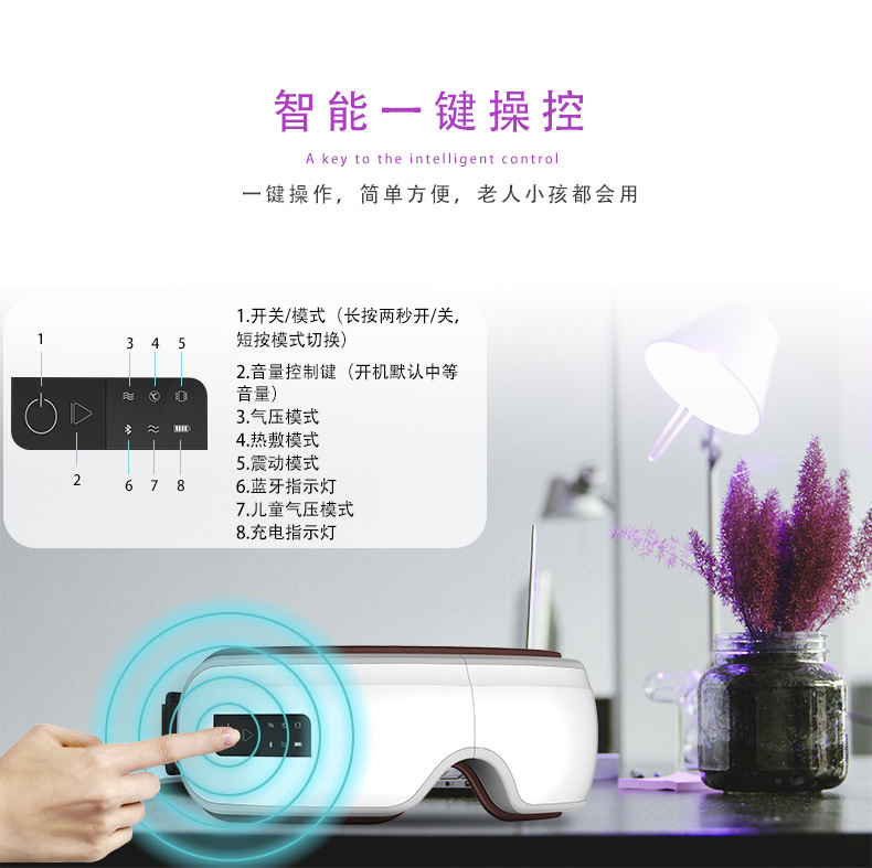 Machine Eye Massage Instrument Gift for Boys and Girls Steam Heating Eye Mask Hot Compress Bluetooth Eye Care Instrument Machine Eye Massage Instrument Gift for Boys and Girls Steam Heating Eye Mask Hot Compress Bluetooth Eye Care Instrument