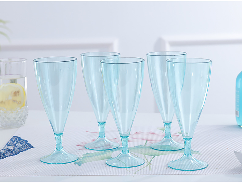 Factory Direct Sales Bar KTV Red Wine Glass PS Multicolor Transparent Plastic Cup Plastic Cocktail Goblet Wholesale Factory Direct Sales Bar KTV Red Wine Glass PS Multicolor Transparent Plastic Cup Plastic Cocktail Goblet Wholesale