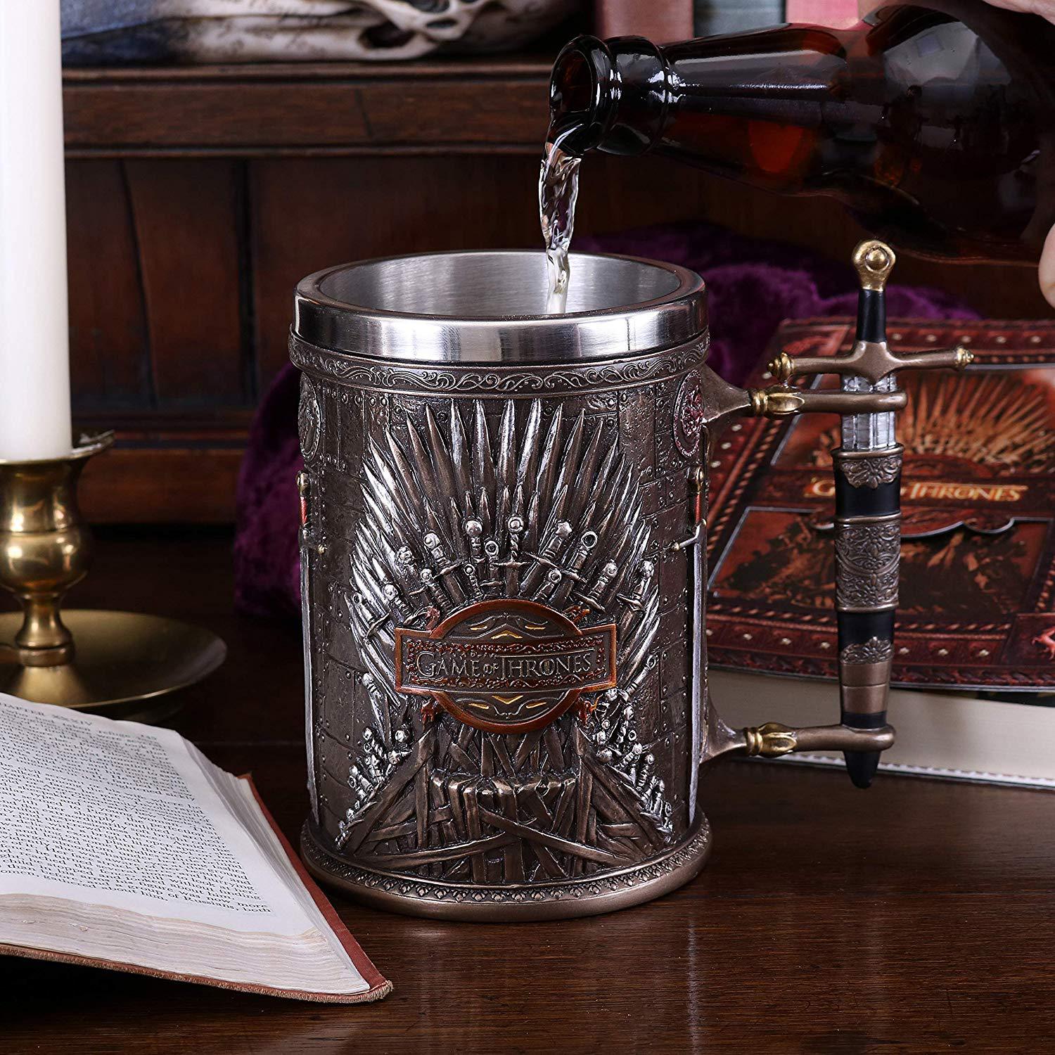 Song of Ice and Fire Game of Rights Cup Bar Creative 3D Sculpture Stainless Steel Beer Jar Goblet