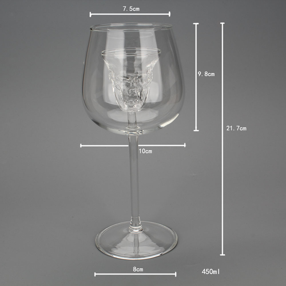 Large Skull Wine Sober Glass Goblet Transparent Fast Creative European and American Home Personalized Skull Necklace Cup Large Skull Wine Sober Glass Goblet Transparent Fast Creative European and American Home Personalized Skull Necklace Cup
