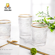 Korean Fashion Ins Daisy Tulip Glass Cup Women's Goblet Juice Cup Dessert Wine Glass Net Red Wine Cup
