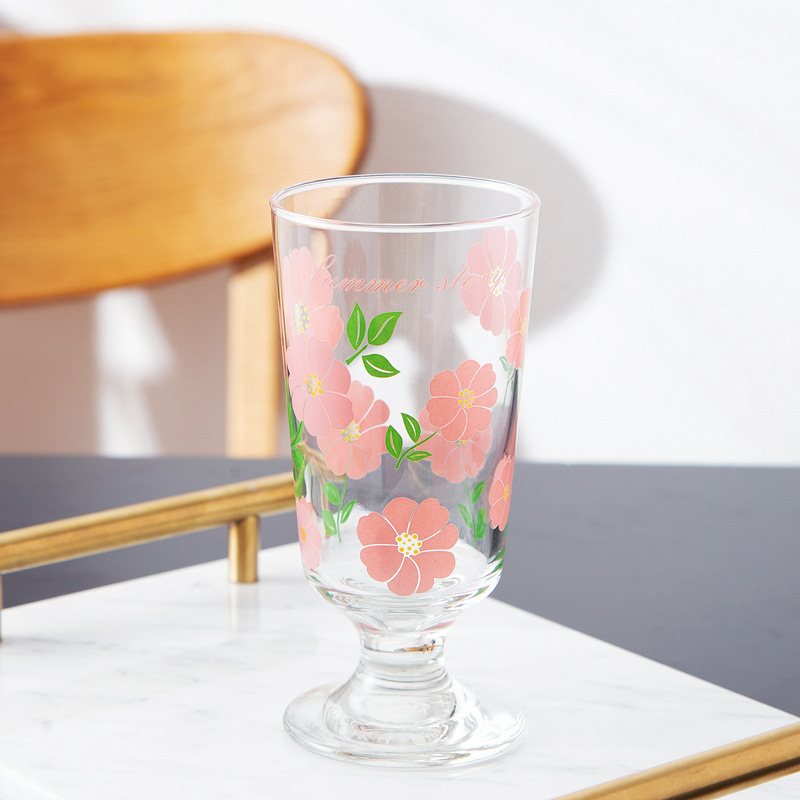 Korean INS Net Red Retro Goblet Cartoon Cute Glass Short-Legged Flower Cup French Romantic Wine Glass Korean INS Net Red Retro Goblet Cartoon Cute Glass Short-Legged Flower Cup French Romantic Wine Glass
