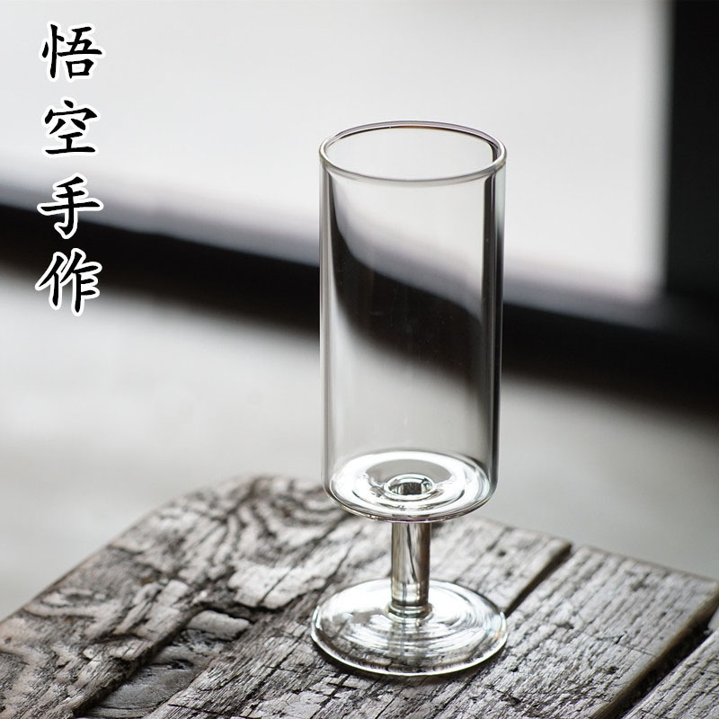 Handmade Ins Wind HeatResistant Glass Goblet GreenTea Cup Monkey Chief Cup Red Wine Cup Tea Table for Home Use