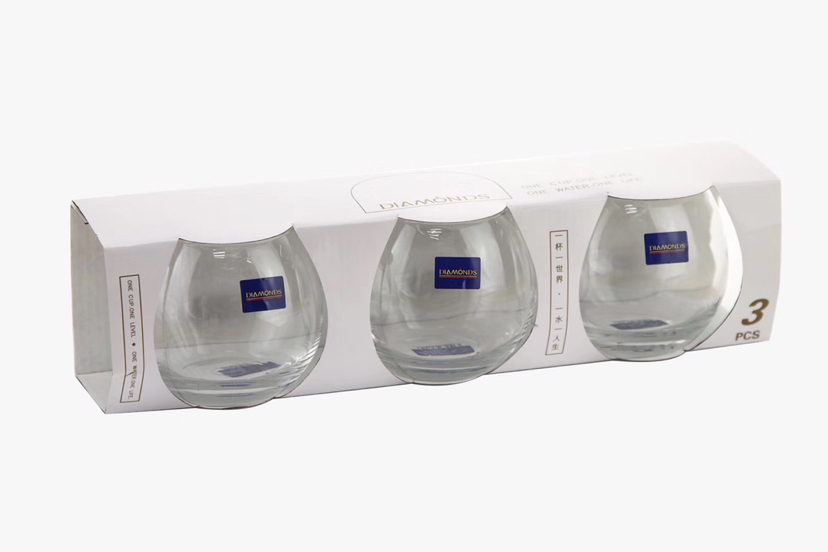 New Glass round Eggcup Goblet Milkshake Ice Cream Dessert Cup Q-Shape Cup Juice Cup