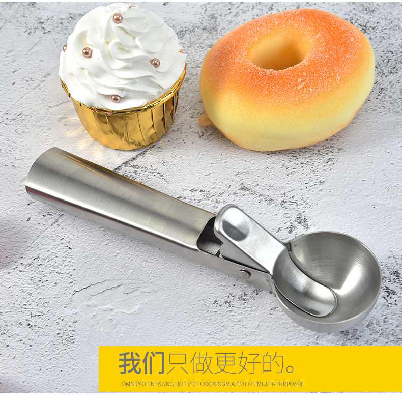 Stainless Steel Cream Dipper Ice Cream Spoon Ice Cream Ball Scoop Fruit Scoop Ice-Cream Spoon Wholesale