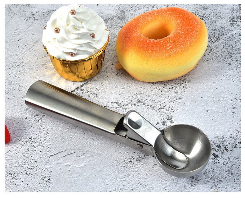 Stainless Steel Cream Dipper Ice Cream Spoon Ice Cream Ball Scoop Fruit Scoop Ice-Cream Spoon Wholesale