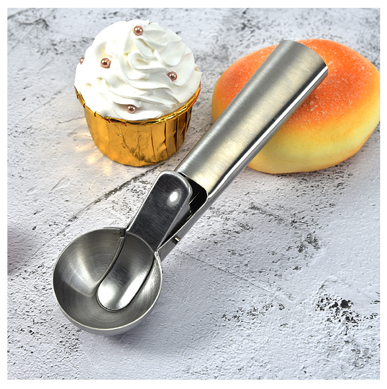 Stainless Steel Cream Dipper Ice Cream Spoon Ice Cream Ball Scoop Fruit Scoop Ice-Cream Spoon Wholesale