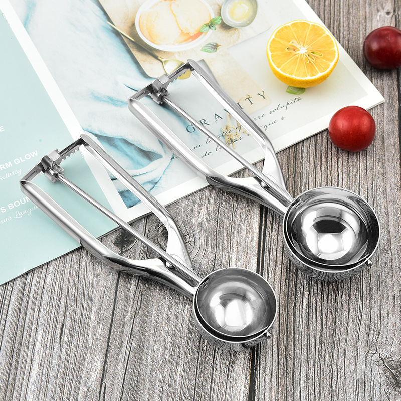 Ice-Cream Spoon Ball Scoop Stainless Steel Ice Cream Spoon Ice-Cream Spoon Fruit Ball Player DIY Tool