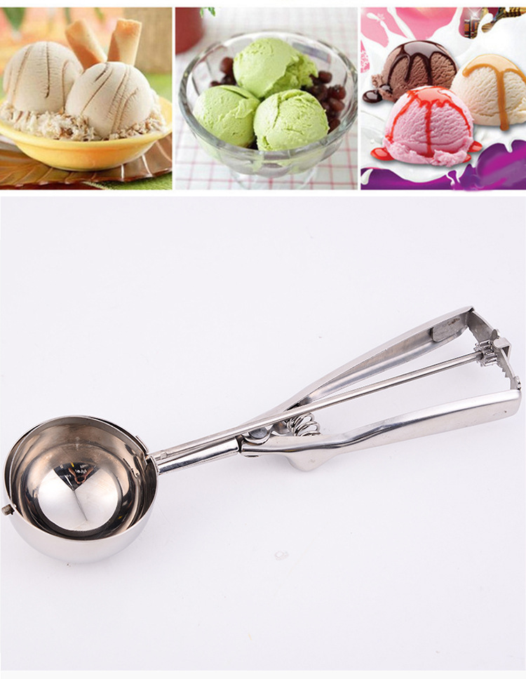 Stainless Steel Ice-Cream Spoon Ball Scoop Fruit Ball Scoop Ice-Cream Spoon Ice Cream Spoon Direct Sales Batch