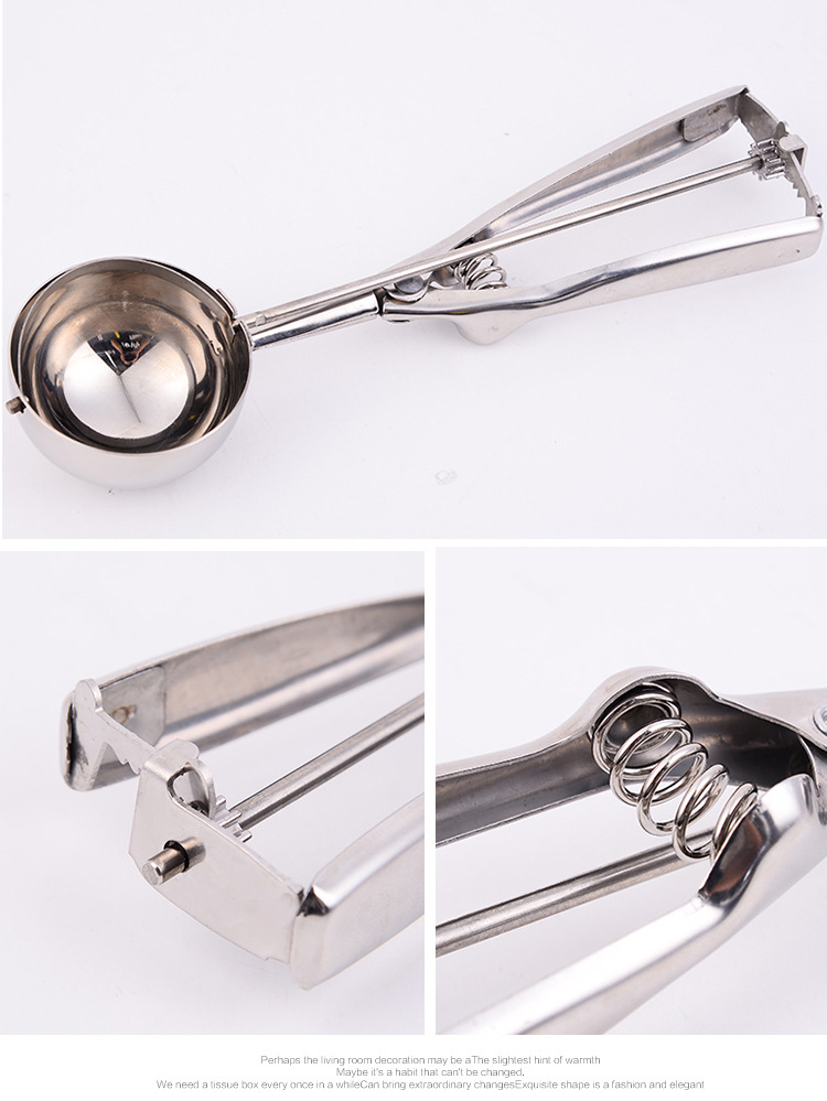 Stainless Steel Ice-Cream Spoon Ball Scoop Fruit Ball Scoop Ice-Cream Spoon Ice Cream Spoon Direct Sales Batch