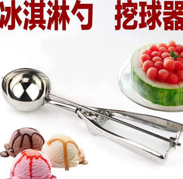 Stainless Steel Ice-Cream Spoon Ice-Cream Spoon Ice Cream Spoon Ball Scoop Melon Baller Ball Player