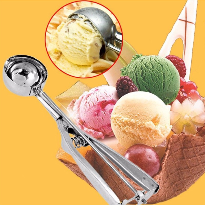 4/5/6cm Stainless Steel Ice-Cream Spoon Ice-Cream Spoon Ice Cream Spoon Ball Scoop Melon Baller Ball Player