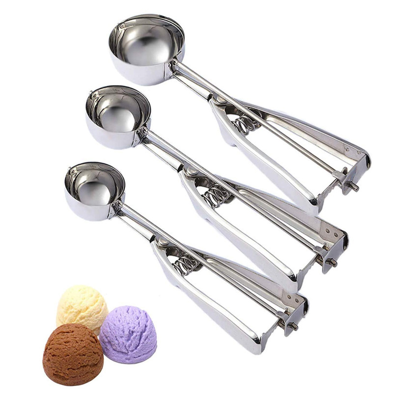 4/5/6cm Stainless Steel Ice-Cream Spoon Ice-Cream Spoon Ice Cream Spoon Ball Scoop Melon Baller Ball Player