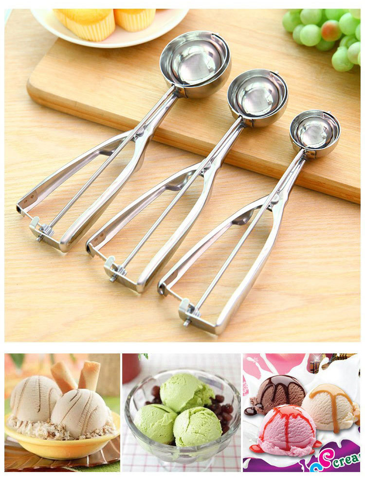 Stainless Steel Watermelon Spoon Stainless Steel Ice Cream Ice-Cream Spoon Ice Cream Ball Scoop