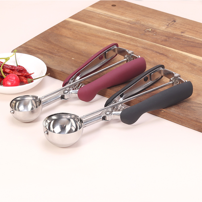 304 Stainless Steel Spoon Ice-Cream Spoon Ice Cream Ball Scoop Amazon Fruit Spoon Ice Cream Spoon Dessert Spoon