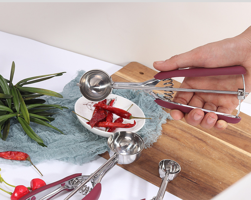 304 Stainless Steel Spoon Ice-Cream Spoon Ice Cream Ball Scoop Amazon Fruit Spoon Ice Cream Spoon Dessert Spoon