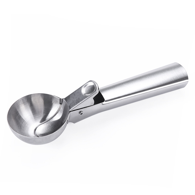 Amazon Hot Sale Stainless Steel Sanding Ice-Cream Spoon Stainless Steel Thickened Ice Cream Spoon Ice Cream Ball Scoop