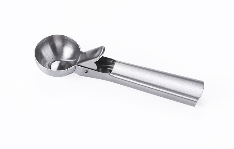 Amazon Hot Sale Stainless Steel Sanding Ice-Cream Spoon Stainless Steel Thickened Ice Cream Spoon Ice Cream Ball Scoop