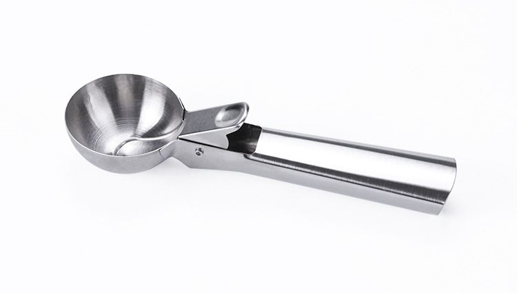 Amazon Hot Sale Stainless Steel Sanding Ice-Cream Spoon Stainless Steel Thickened Ice Cream Spoon Ice Cream Ball Scoop