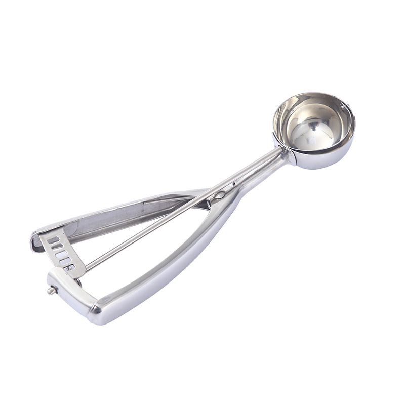 Amazon New Thickened 304 Stainless Steel Ice-Cream Spoon Ice Cream Measuring Spoon Fruit Ball Scoop Ice Cream Spoon