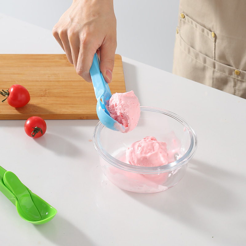 3076 Self-Use Ice Cream Spoon Plastic Thickened Ice-Cream Spoon Creative Fruit Ball Scoop Ice Cream Digging Ball Spoon