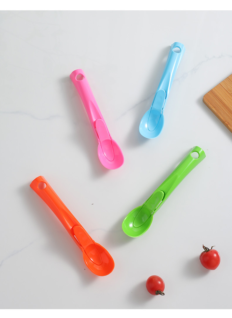3076 Self-Use Ice Cream Spoon Plastic Thickened Ice-Cream Spoon Creative Fruit Ball Scoop Ice Cream Digging Ball Spoon