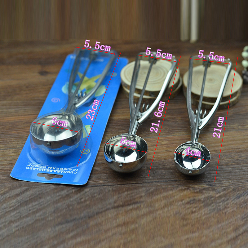Factory Direct Supply Stainless Steel Ice Cream Spoon Ice-Cream Spoon Ice Cream Spoon Fruit Scoop Wholesale
