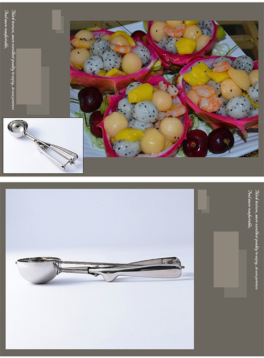 Factory Direct Supply Stainless Steel Ice Cream Spoon Ice-Cream Spoon Ice Cream Spoon Fruit Scoop Wholesale