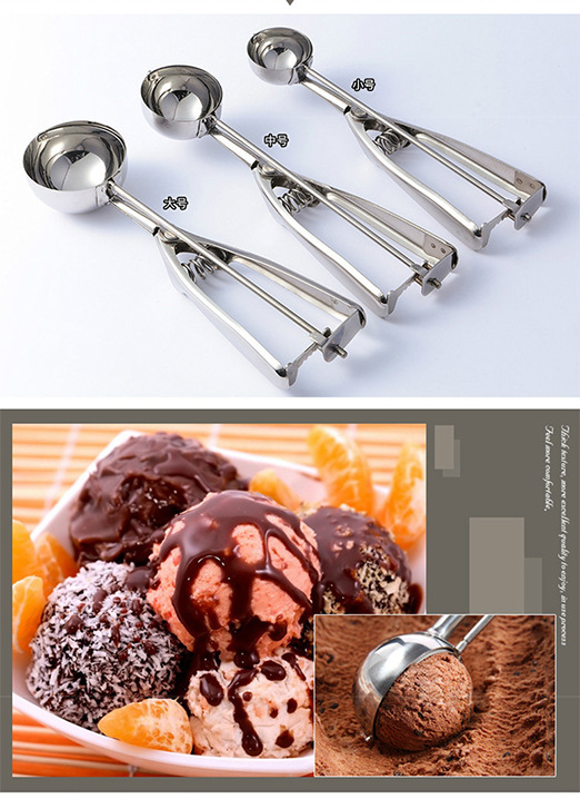 Factory Direct Supply Stainless Steel Ice Cream Spoon Ice-Cream Spoon Ice Cream Spoon Fruit Scoop Wholesale