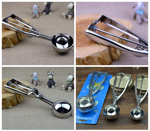 Factory Direct Supply Stainless Steel Ice Cream Spoon Ice-Cream Spoon Ice Cream Spoon Fruit Scoop Wholesale