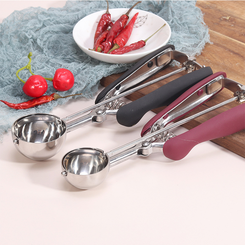 304 Stainless Steel Spoon Ice-Cream Spoon Ice Cream Ball Scoop Amazon Fruit Spoon Ice Cream Spoon Dessert Spoon