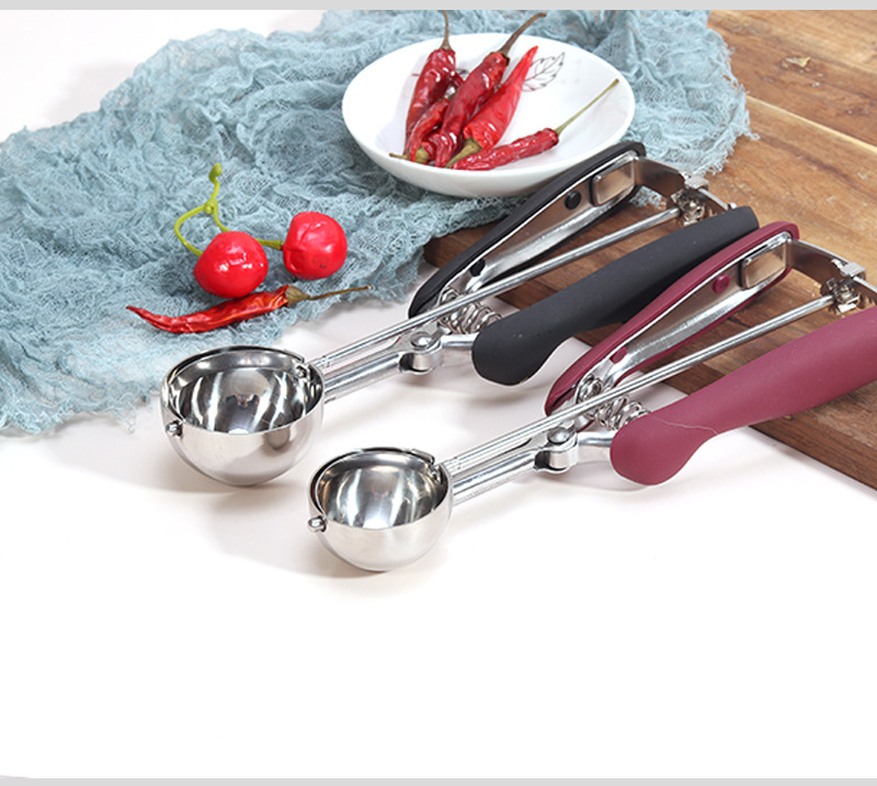 304 Stainless Steel Spoon Ice-Cream Spoon Ice Cream Ball Scoop Amazon Fruit Spoon Ice Cream Spoon Dessert Spoon